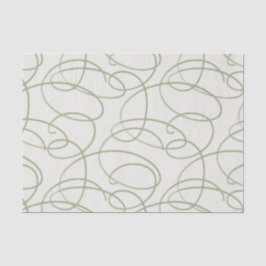 Abstract Swirling Vine | Elegant Line Art Cream