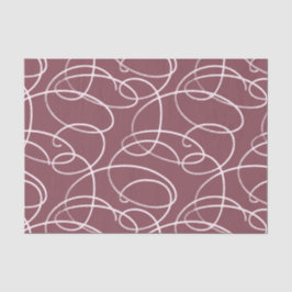Abstract Swirling Vine | Elegant Line Art Mauve