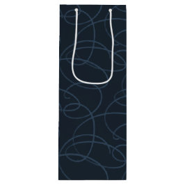 Abstract Swirling Vine | Modern Line Art Dark Navy
