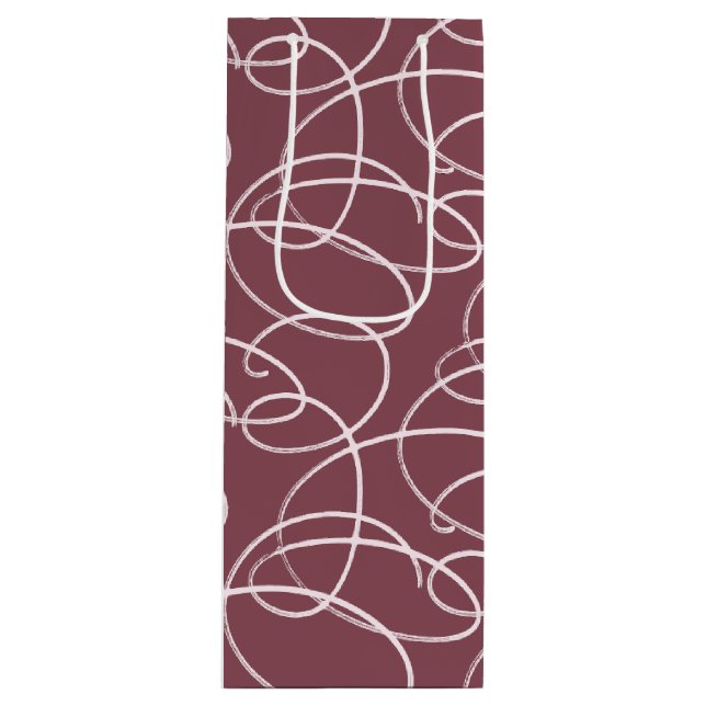 Abstract Swirling Vine | Modern Line Art Mauve (Framsidan)
