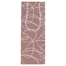 Abstract Swirling Vine | Modern Line Art Pink