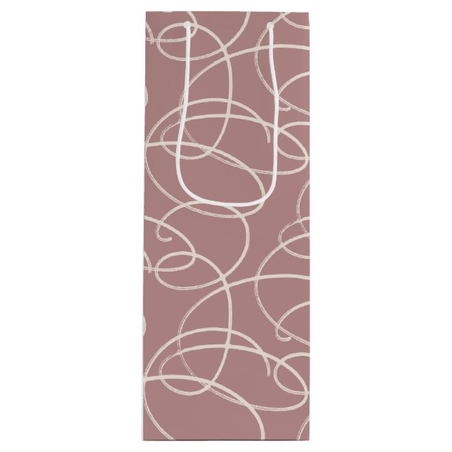 Abstract Swirling Vine | Modern Line Art Pink (Framsidan)