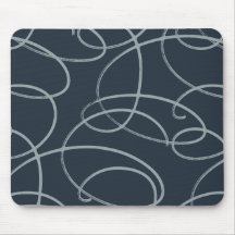 Abstract Swirling Vine | Modern Texture Desk Navy
