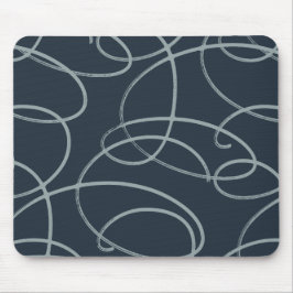 Abstract Swirling Vine | Modern Texture Desk Navy Musmatta