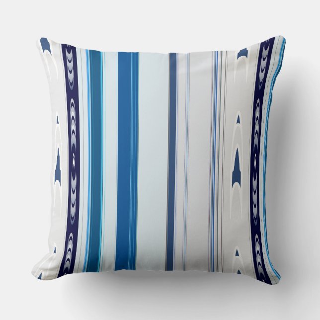 Abstract Symphony in Blue 5 (Vertical Lines) Kudde (Framsida)