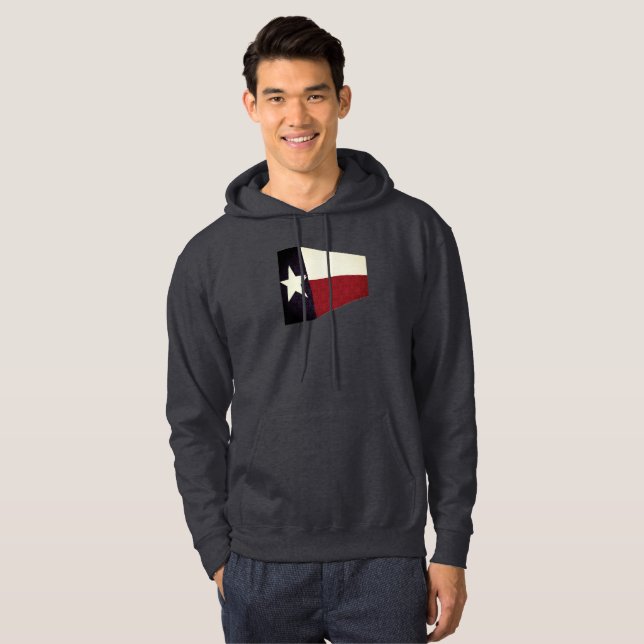 abstract texas flag mens hoodie (Hel framsida)