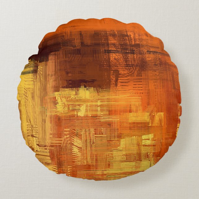 Abstract texture. 2d illustration. Expressive hand Rund Kudde (Framsidan)