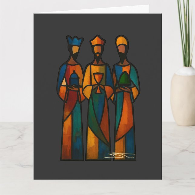 Abstract Three Wise Men Kort (Framsida)