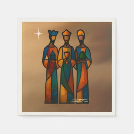 Abstract Three Wise Men Pappersservett