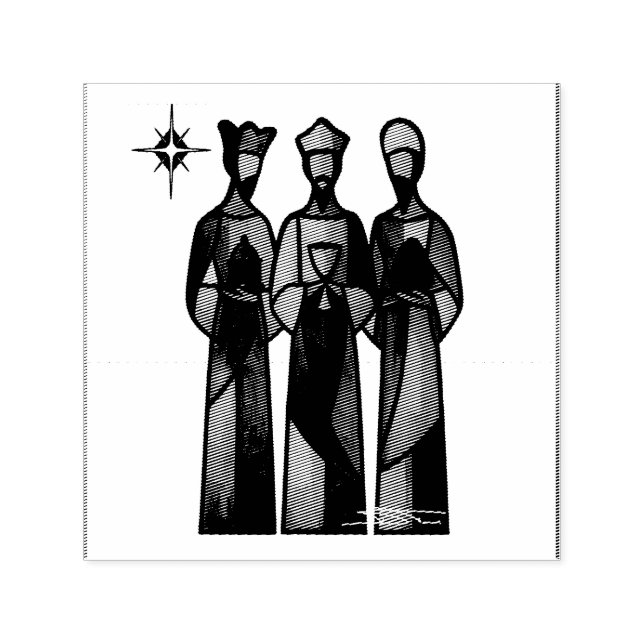 Abstract Three Wise Men Självfärgande Stämpel (Design)