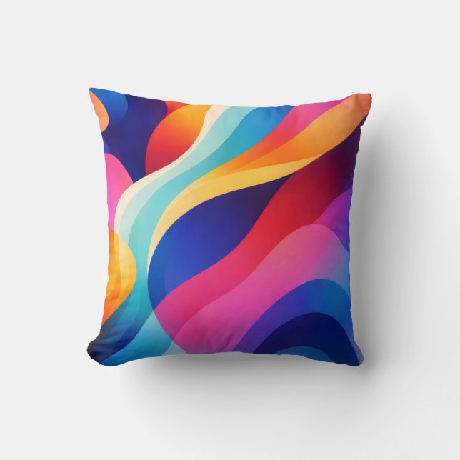 Abstract throw pillow kudde (Framsida)