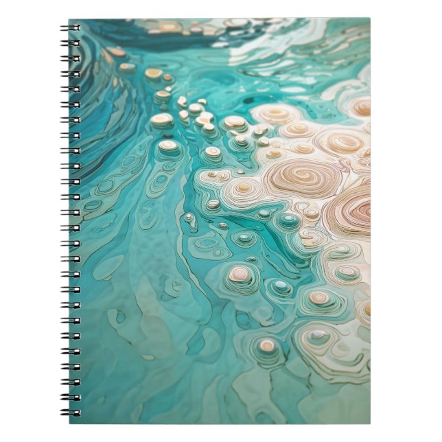 Abstract Topographic Ocean Art Anteckningsbok (Framsidan)