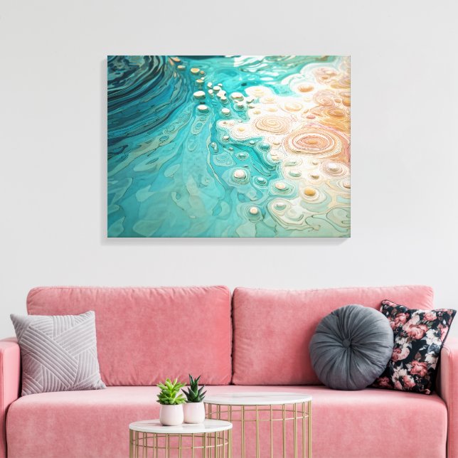 Abstract Topographic Ocean Art Canvastryck (Insitu (Vardagsrum))