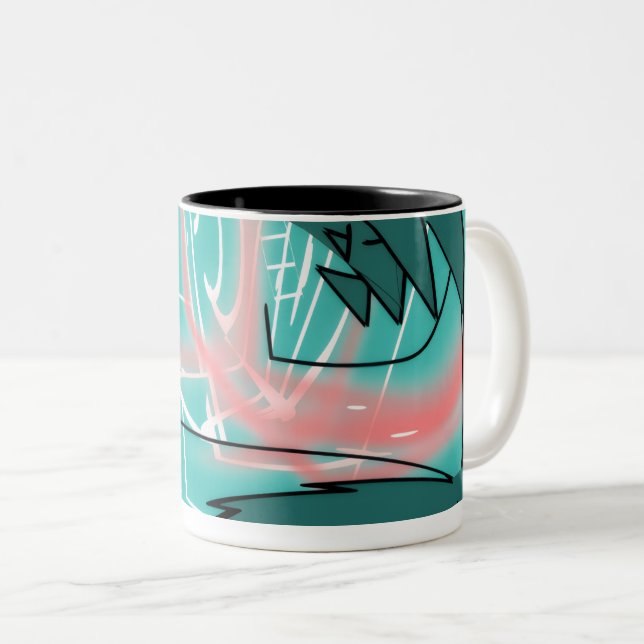 Abstract Traction Mug Två-Tonad Mugg (Framsida höger)
