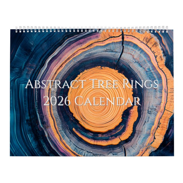 Abstract Tree Ring 2026 Calendar Kalender (Omslag)