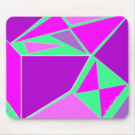 Abstract triangles purple and green musmatta