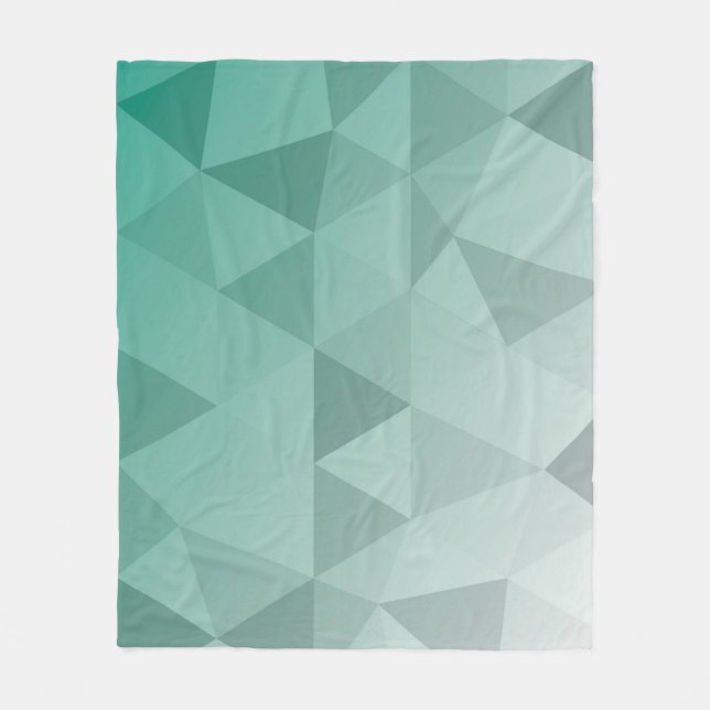 Abstract Triangles Seamless Pattern - Green Versio Fleecefilt (Framsidan)