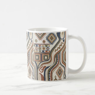 Abstract Tribal Geometric Embroidery Pattern Kaffemugg
