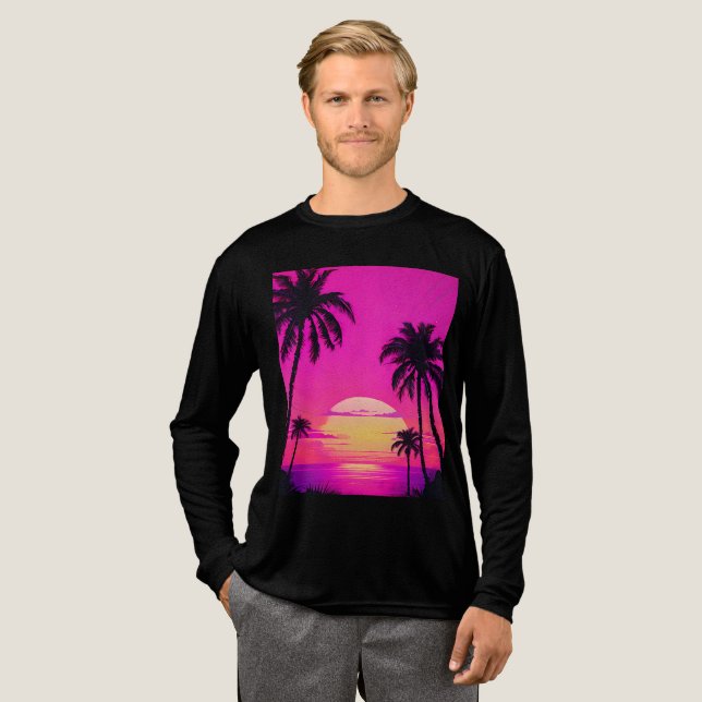 Abstract Tunnel Perspective with Two Figures T Shirt (Hel framsida)