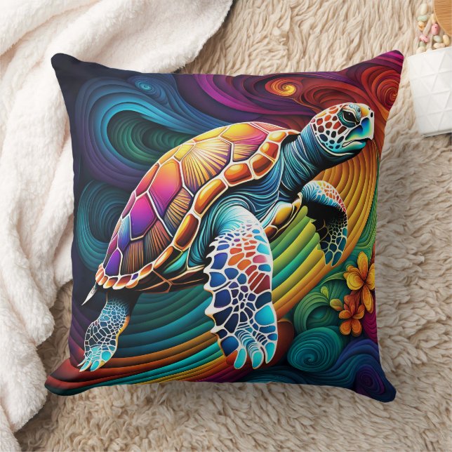ABSTRACT TURTLE CUSHION KUDDE (Filt)