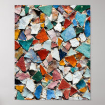 Abstract Urban Mosaic: Full Color Subway Tile 