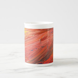 Abstract Vertical Gesture in Red Benporslin Mugg