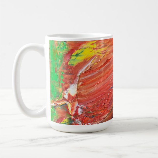 Abstract Vertical Gesture in Red Kaffemugg (Vänster)