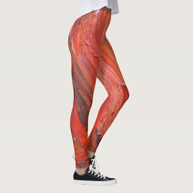 Abstract Vertical Gesture in Red Leggings (Höger)