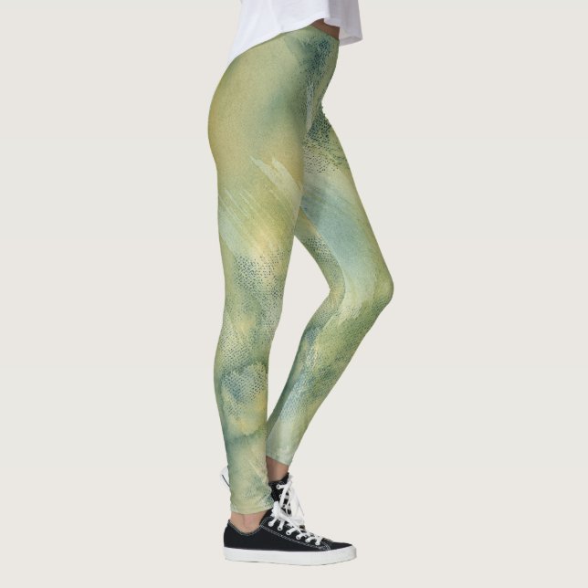 Abstract Vibrant Pattern Psychedelic Color Burst Leggings (Höger)