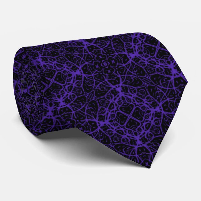 Abstract Violet Purple Raked Line Pattern On Black Slips (Rullad)