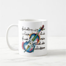 Abstract Violin Coffee Mug
