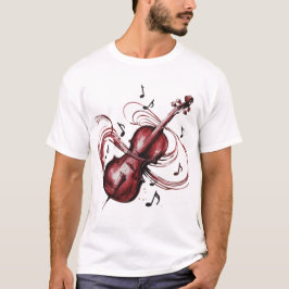 abstract violin t shirt