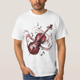 abstract violin t shirt