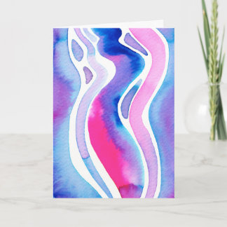 Abstract Watercolor Design Kort