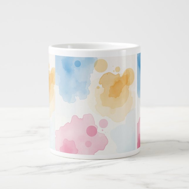 Abstract Watercolor Drippy Pastel Aesthetic Mug Jumbo Mugg (Framsidan)