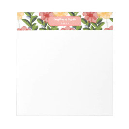 Abstract Watercolour Florals Notepad Anteckningsblock