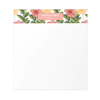 Abstract Watercolour Florals Notepad Anteckningsblock