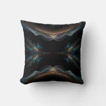 Abstract Wave Energy Throw Pillow