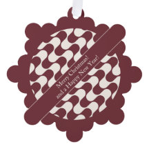 Abstract Waves Red and White with Text