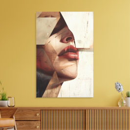 Abstract woman decorative frame canvastryck