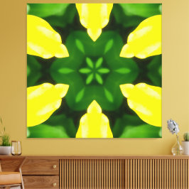 ABSTRACT YELLOW AND GREEN DRAWING. SAMER BRASIL. 3 CANVASTRYCK