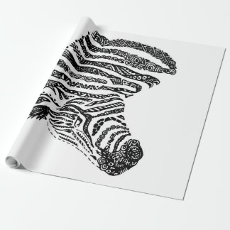 Abstract Zebra Canvas Black White Presentpapper