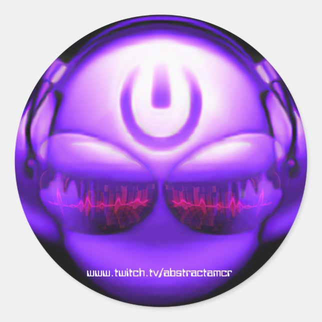 Abstractamcr-Logotyp Runt Klistermärke (Framsida)