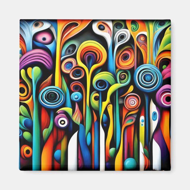 Abstracti Foliagi 1 Magnet (Framsidan)