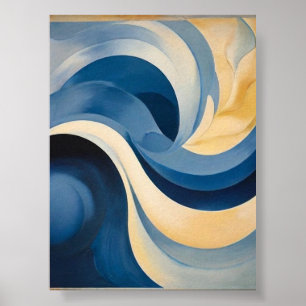 Abstraction Blue av Georgia O'Keeffe Poster Wall a