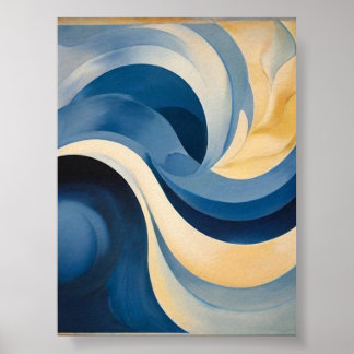 Abstraction Blue av Georgia O'Keeffe Poster Wall a