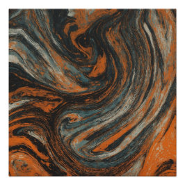 Abstraction Terrestre Perfect Poster