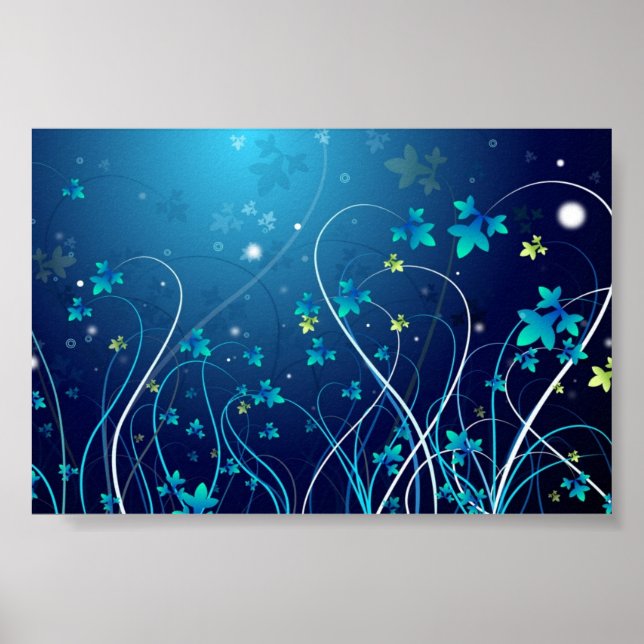 Abstracto azul poster (Framsidan)