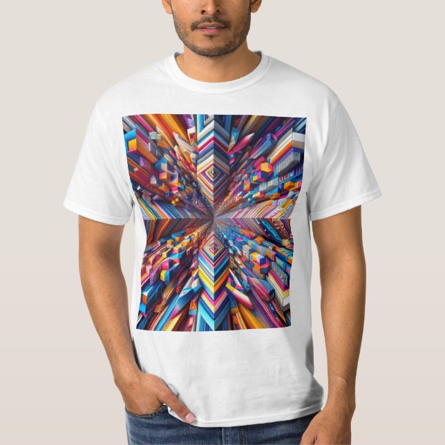 Abstracto en 3D T Shirt (Framsida)