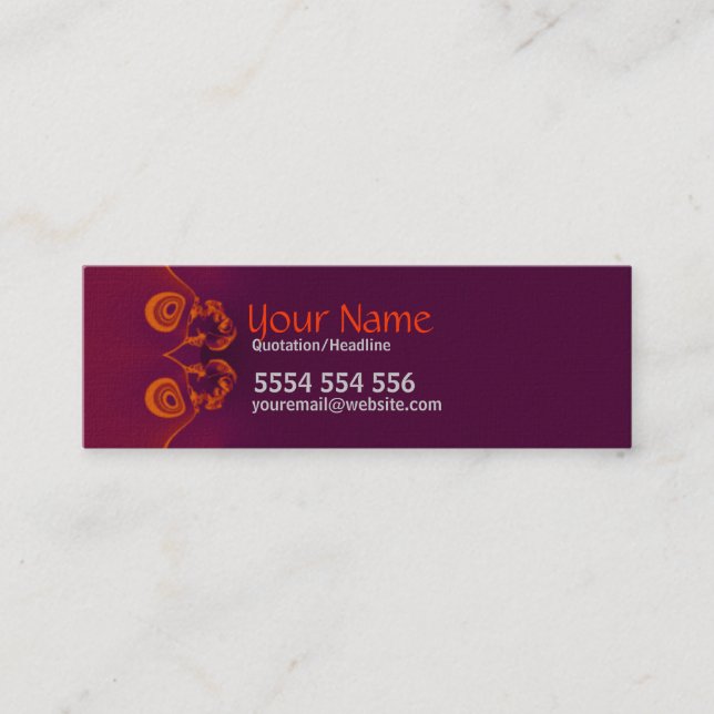 Abstractori mini-Affärskortet Mini Visitkort (Framsida)